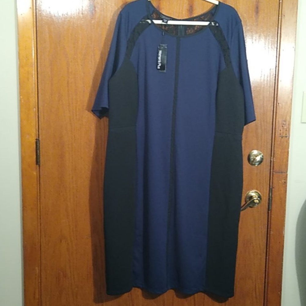 Metaphor Blue and Black Dress